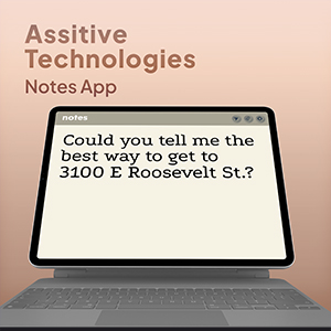 an image of a tablet running a notes app.